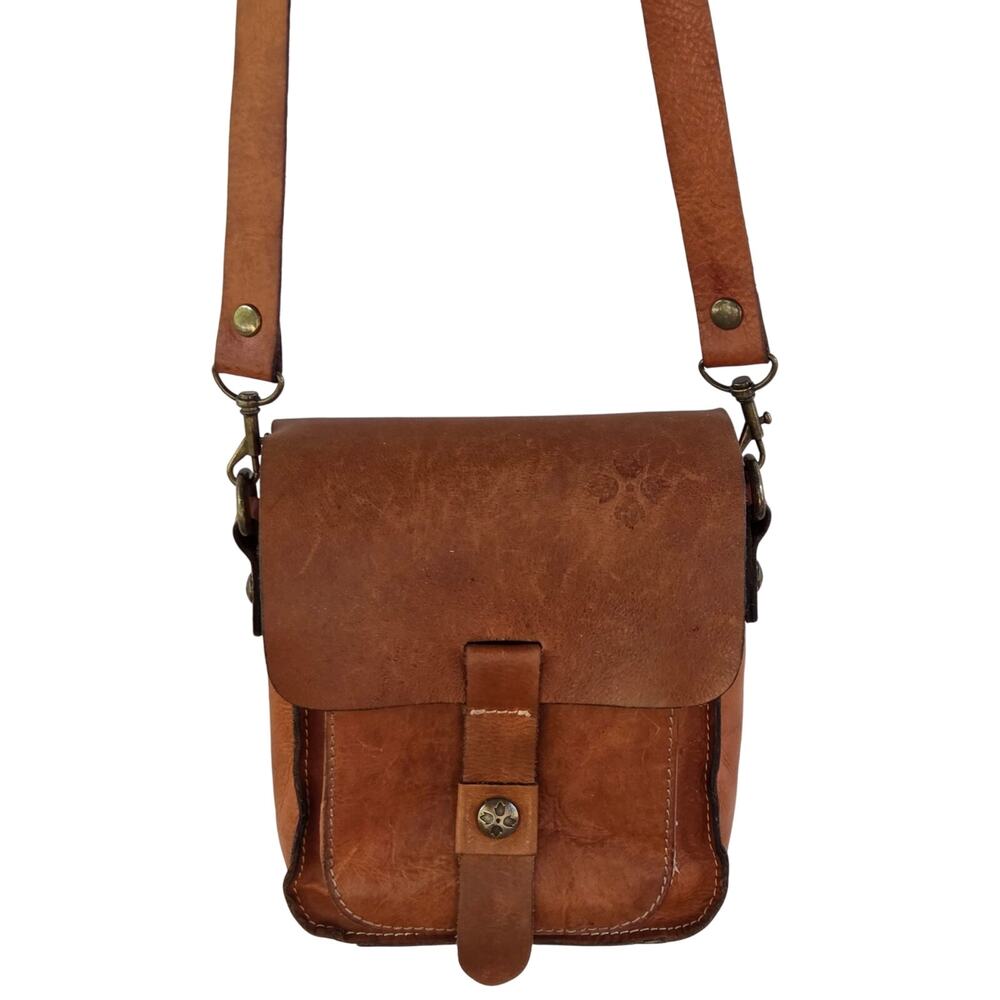 SOLD Patricia Nash Lari British Tan Leather Crossbody | Western Boho - Picture 3 of 11